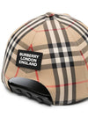 logo applique vintage check ball cap beige - BURBERRY - BALAAN 3