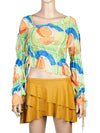 House of Sunny Women's Off Shoulder Crop Top VOL2107 MULTI - HAUS OF HONEY - BALAAN 1