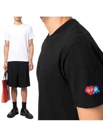 Comme des Gar ons Invaders Logo Embroidered T Shirt AZ T328 - COMME DES GARCONS PLAY - BALAAN 1