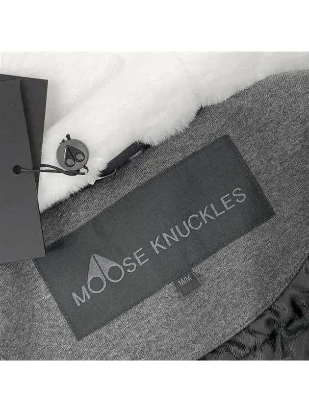 Classic Bunny Zip Up Hoodie White Lining Charcoal - MOOSE KNUCKLES - BALAAN 6