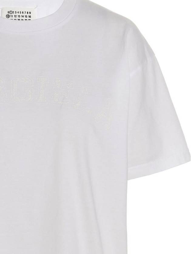 Logo Cotton Jersey Short Sleeve T-Shirt White - MAISON MARGIELA - BALAAN 4