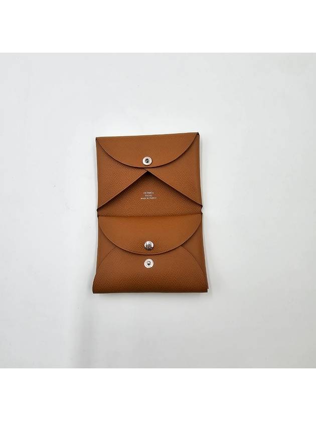 Calvi Duo Card Wallet Brown - HERMES - BALAAN 4