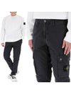 Wappen Patch Old Treatment Slim Fit Cargo Straight Pants Charcoal - STONE ISLAND - BALAAN 2