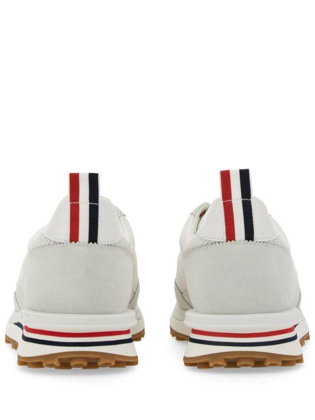 Fine Kid Suede Tech Runner White - THOM BROWNE - BALAAN 17