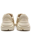 Rhyton Leather Sneakers Logo Ivory - GUCCI - BALAAN 6