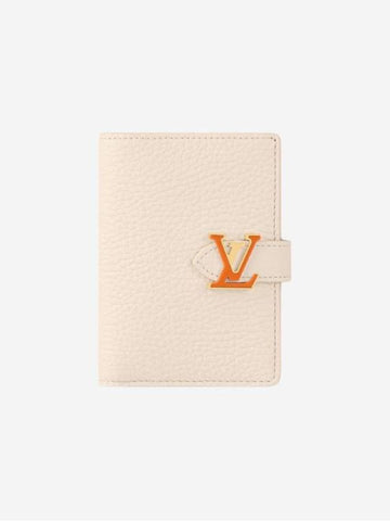 LV Vertical Compact Half Wallet Quartz White - LOUIS VUITTON - BALAAN 1