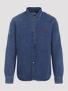 De Coeur Embroidered Denim Long Sleeve Shirt Blue - AMI - BALAAN 2