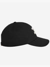 Triomphe Logo Cotton Ball Cap Black - CELINE - BALAAN 5