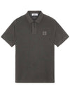 Men's Logo Patch Short Sleeve Polo Shirt Steel Grey - STONE ISLAND - BALAAN 2