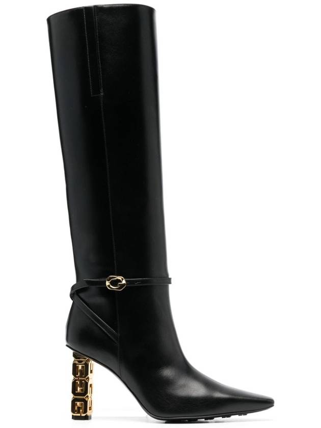 Women's G Cube Heel Long Boots Black - GIVENCHY - BALAAN 2