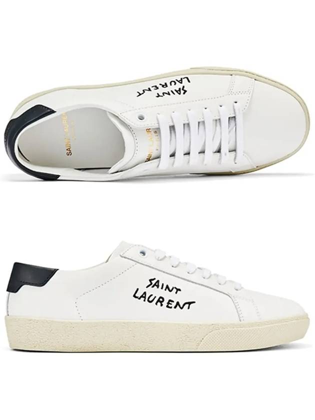 Court Classic Black Tab Low Top Sneakers White - SAINT LAURENT - BALAAN 6