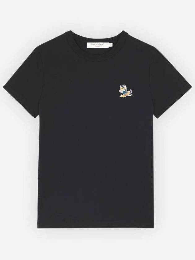 Dressed Fox Patch Short Sleeve T-Shirt Black - MAISON KITSUNE - BALAAN 2