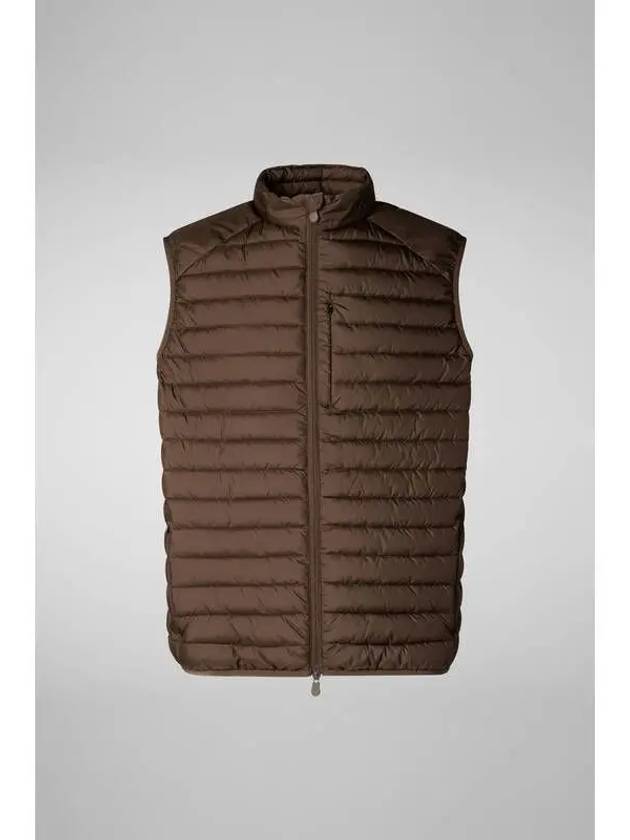 MEN DAVE High neck padded vest dark brown - SAVE THE DUCK - BALAAN 1