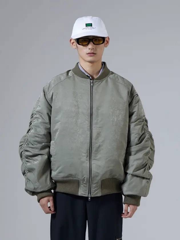 Men's Overfit MA 1 Bomber Jacket Khaki - UNNORM IS DEAD - BALAAN 1