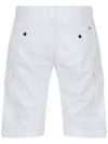 Stretch Satin Cargo Shorts White - CP COMPANY - BALAAN 4