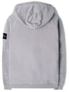 Logo Patch Cotton Zip Up Hoodie Lavender Gray - STONE ISLAND - BALAAN 3