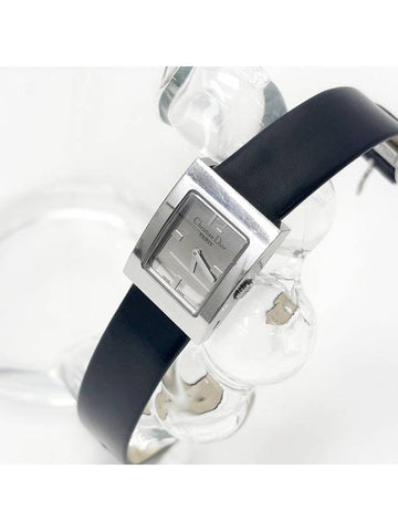 Silver Maris Black Lambskin Square Women s Watch 4VDIC39325 - DIOR - BALAAN 1