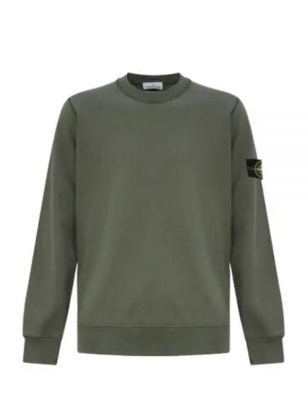 Compass Patch Cotton Sweatshirt Musk Green - STONE ISLAND - BALAAN 2