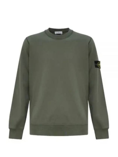 Compass Patch Cotton Sweatshirt Musk Green - STONE ISLAND - BALAAN 2