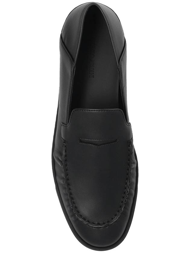 Giorgio Armani Leather Shoes, Men's, Black - GIORGIO ARMANI - BALAAN 6