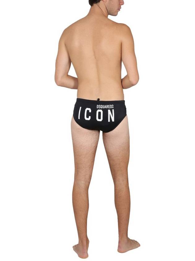 Men's Rain Icon Swim Briefs Black - DSQUARED2 - BALAAN 3