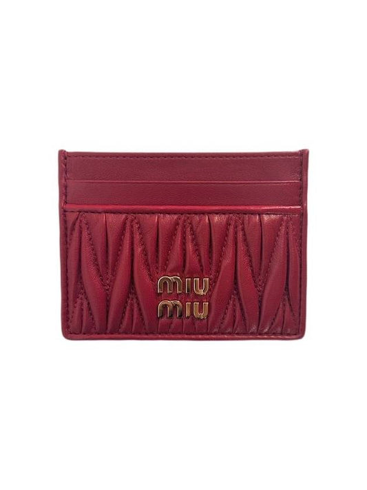 Materasse Nappa Leather Card Wallet Red - MIU MIU - BALAAN 2