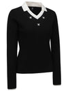 Official W LOGO POINT CABLE SWEATER BK - ANEWGOLF - BALAAN 4