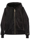 Monogram Parsons Bunny Hooded Zip-Up Black - MOOSE KNUCKLES - BALAAN 2