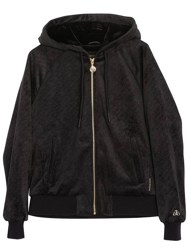 Monogram Parsons Bunny Hooded Zip-Up Black - MOOSE KNUCKLES - BALAAN 2