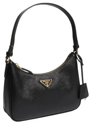 Triangular logo Saffiano leather mini bag - PRADA - BALAAN 1