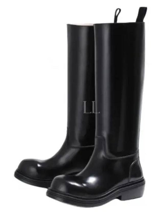 Fireman Leather Long Boots Black - BOTTEGA VENETA - BALAAN 2