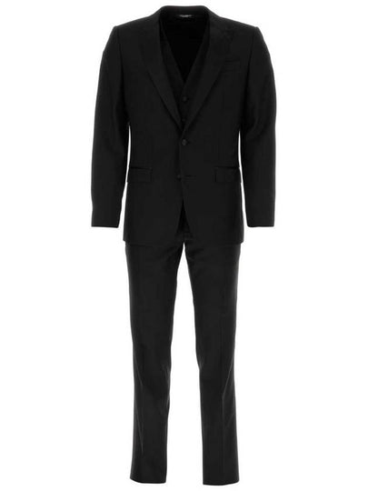 24 ss Virgin Wool Blend Tuxedo WITH Vest Satin PROFILES GK2WMTGG829N0000 B0651012459 - DOLCE&GABBANA - BALAAN 2