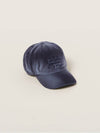 Logo Detail Denim Base Cotton Ball Cap Navy - MIU MIU - BALAAN 2