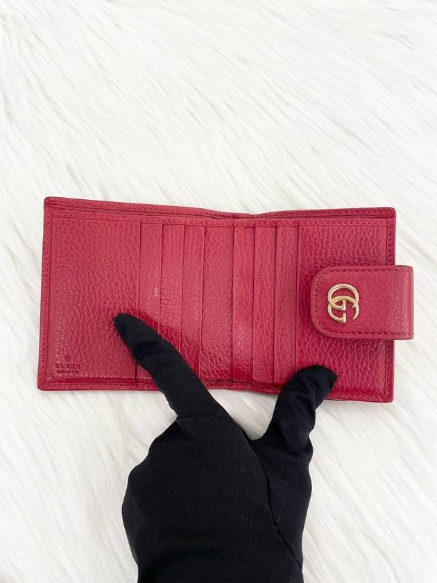 Women s GG Marmont Flap Bicycle Wallet Red 523193 Condition A - GUCCI - BALAAN 7