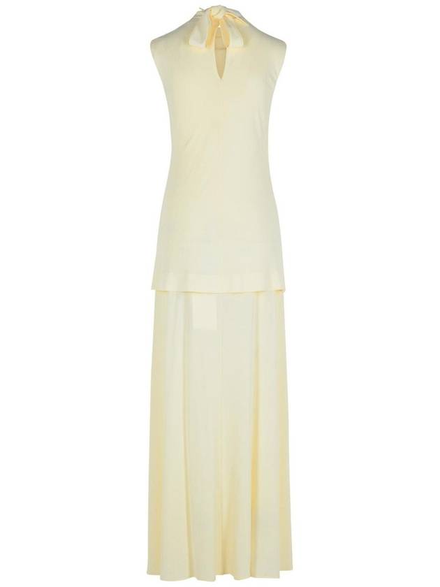 Jil Sander Cream Viscose Blend Dress - JIL SANDER - BALAAN 3