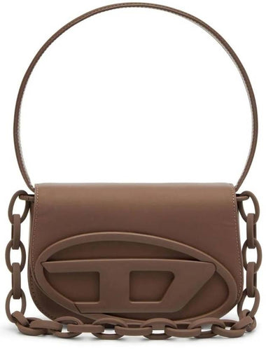 1DR Iconic Matte Leather Shoulder Bag Brown - DIESEL - BALAAN 1