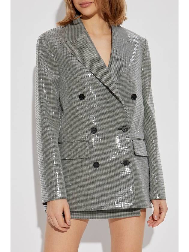 Golden Goose Double-breasted Sequin Blazer, Women's, Grey - GOLDEN GOOSE - BALAAN 3