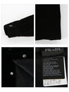 triangle logo stretch cotton long sleeve shirt black - PRADA - BALAAN 6