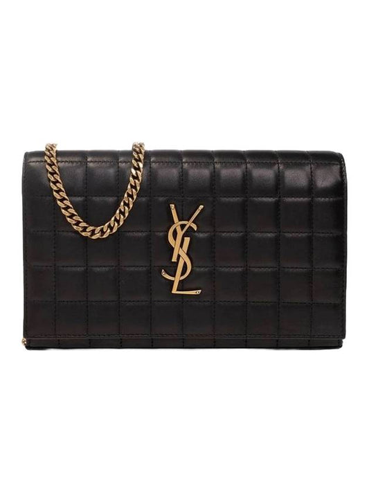 Cassandre Matelassé Leather Cross Bag Black - SAINT LAURENT - BALAAN 1