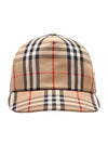 logo applique vintage check ball cap beige - BURBERRY - BALAAN 1