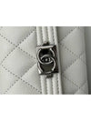 Boy silver logo caviar card wallet white - CHANEL - BALAAN 8