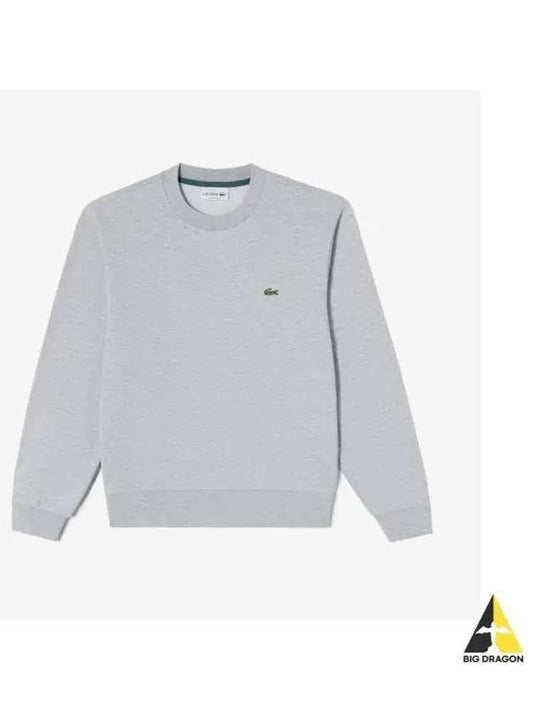 Men s Basic Crew Neck Sweatshirt Melange Gray - LACOSTE - BALAAN 1