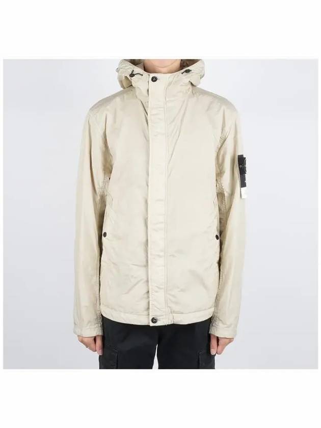 4100092 Crinkle Reps R-NY Wind Resistant Anti Drop Hooded Jacket Sand - STONE ISLAND - BALAAN 3