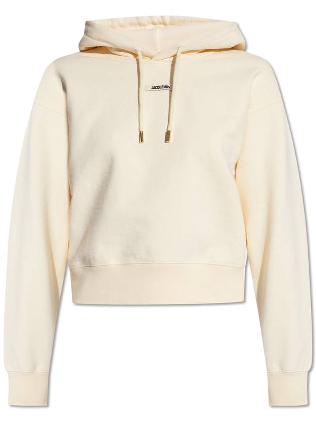 Le Sweatshirt Gros Grain Cotton Hoodie Light Beige - JACQUEMUS - BALAAN 2