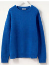 Melange Effect Brush Yarn Knit Top Blue - LEMAIRE - BALAAN 3