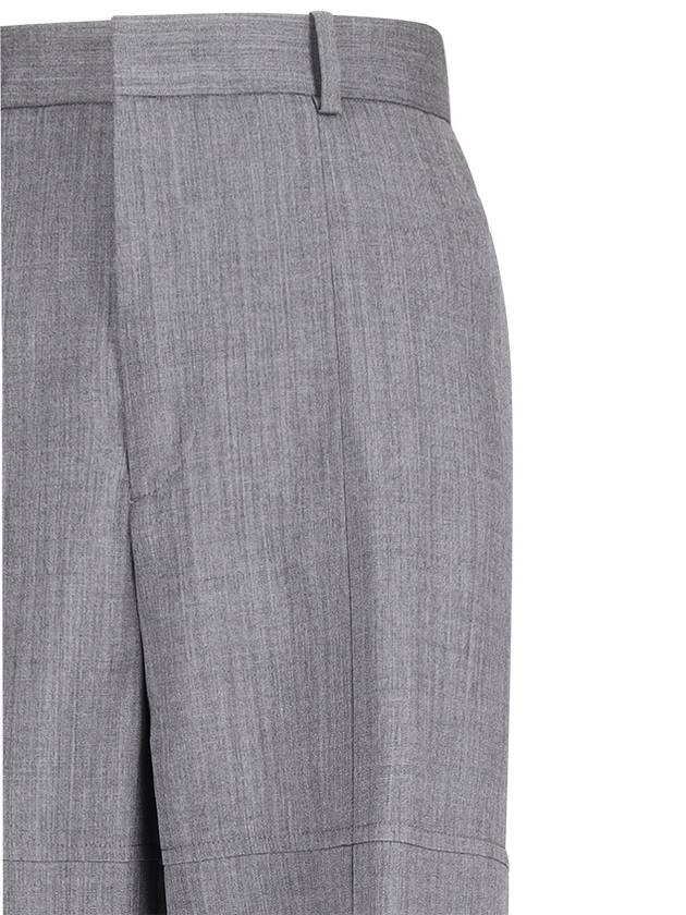 WOOL TROUSERS WITH ROUNDED LEG AND SLIT HEM - JIL SANDER - BALAAN 5