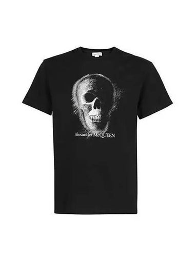 T shirt skull print oversized short sleeve black - ALEXANDER MCQUEEN - BALAAN 1