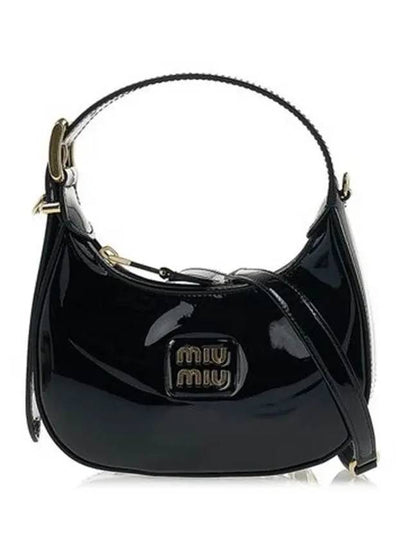 Patent Leather Hobo Shoulder Bag Black - MIU MIU - BALAAN 2