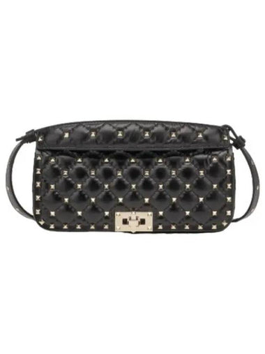 Rockstud Spike Shoulder Bag Black - VALENTINO - BALAAN 1