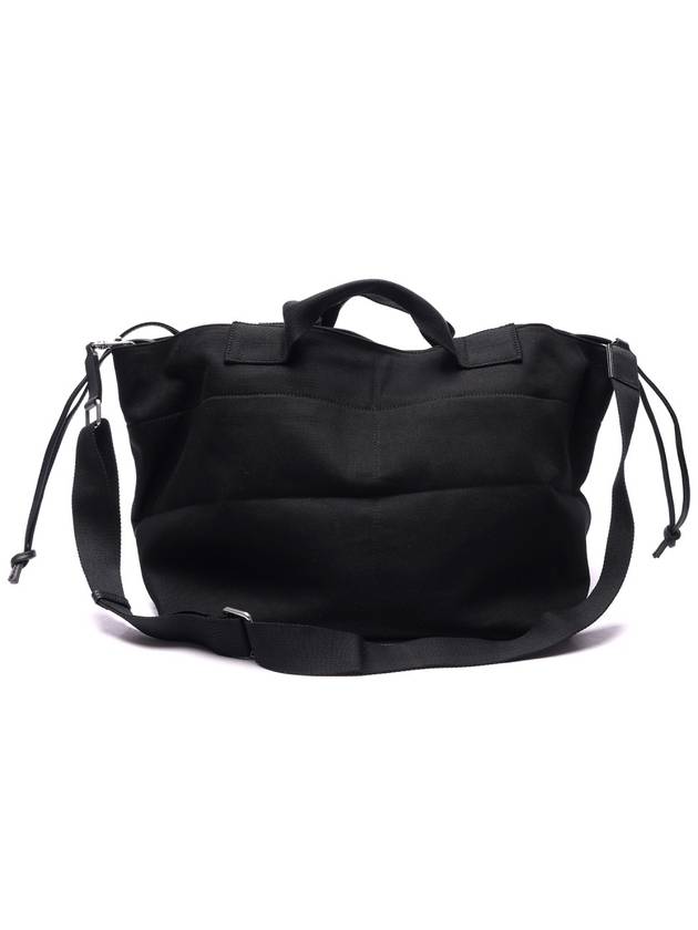 Men's Logo Print Tote Bag Black - AMI - BALAAN.